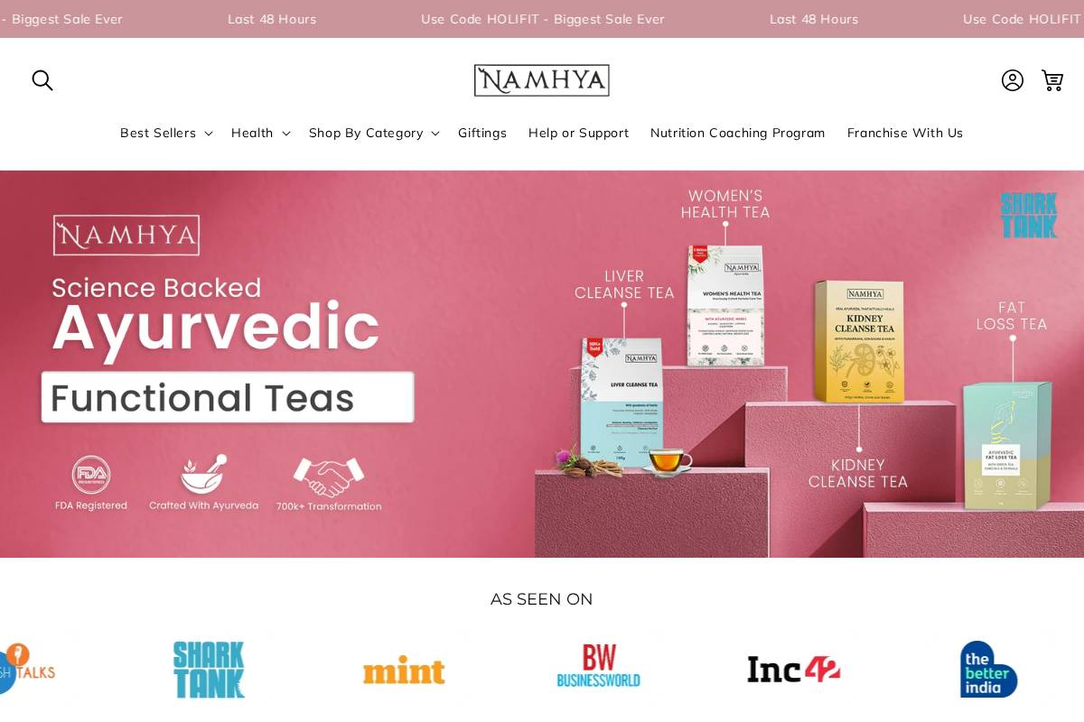 namhyafoods.com homepage screenshot