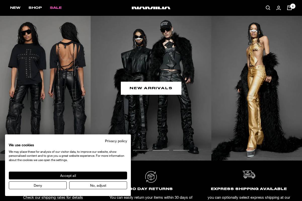 namilia.com homepage screenshot