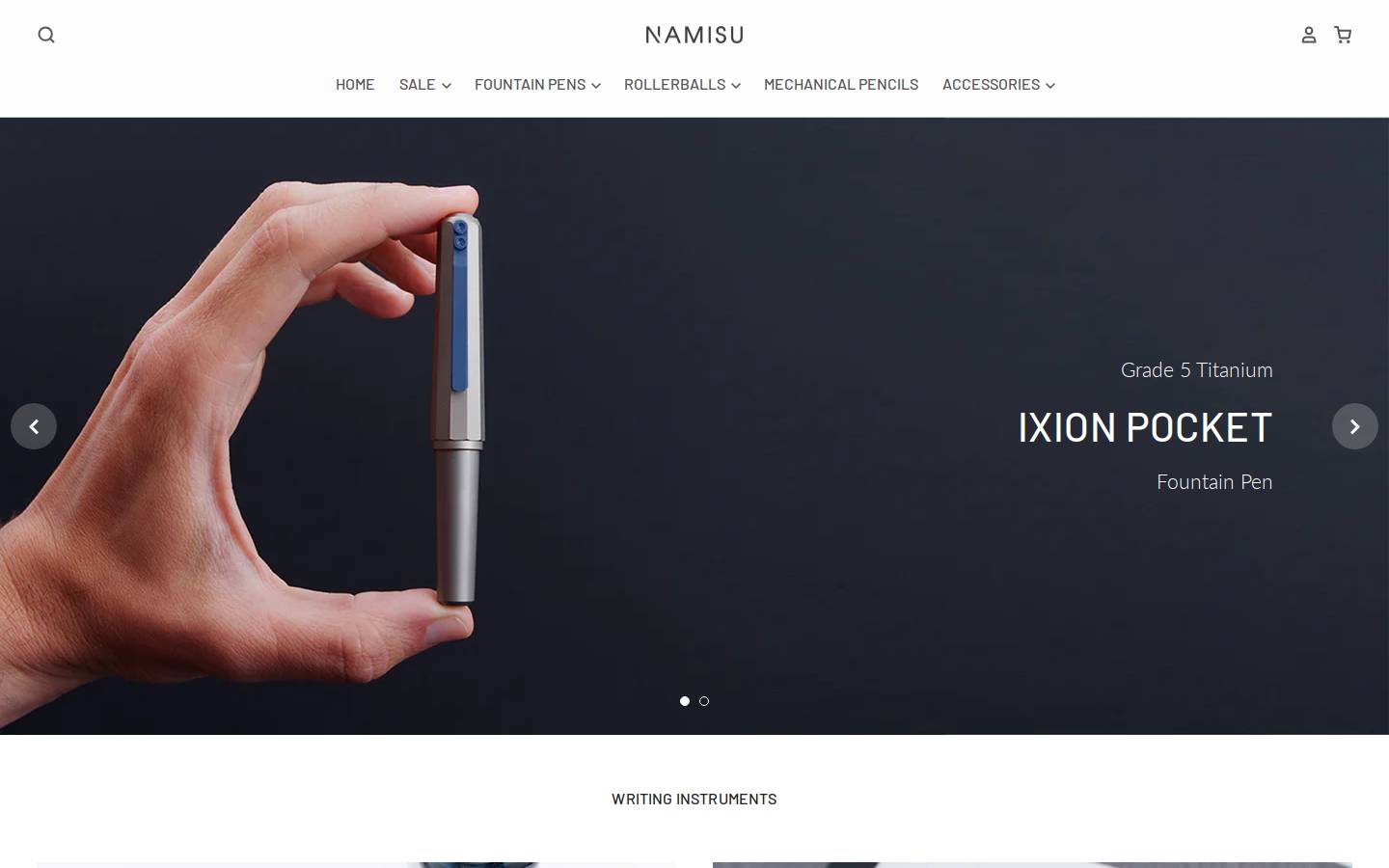 namisu.com homepage screenshot