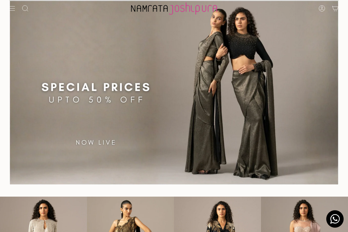 namratajoshipura homepage screenshot