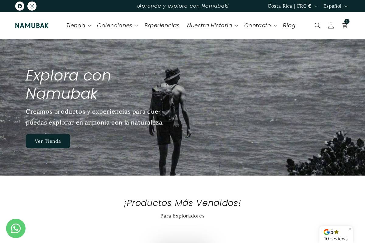Namubak homepage screenshot
