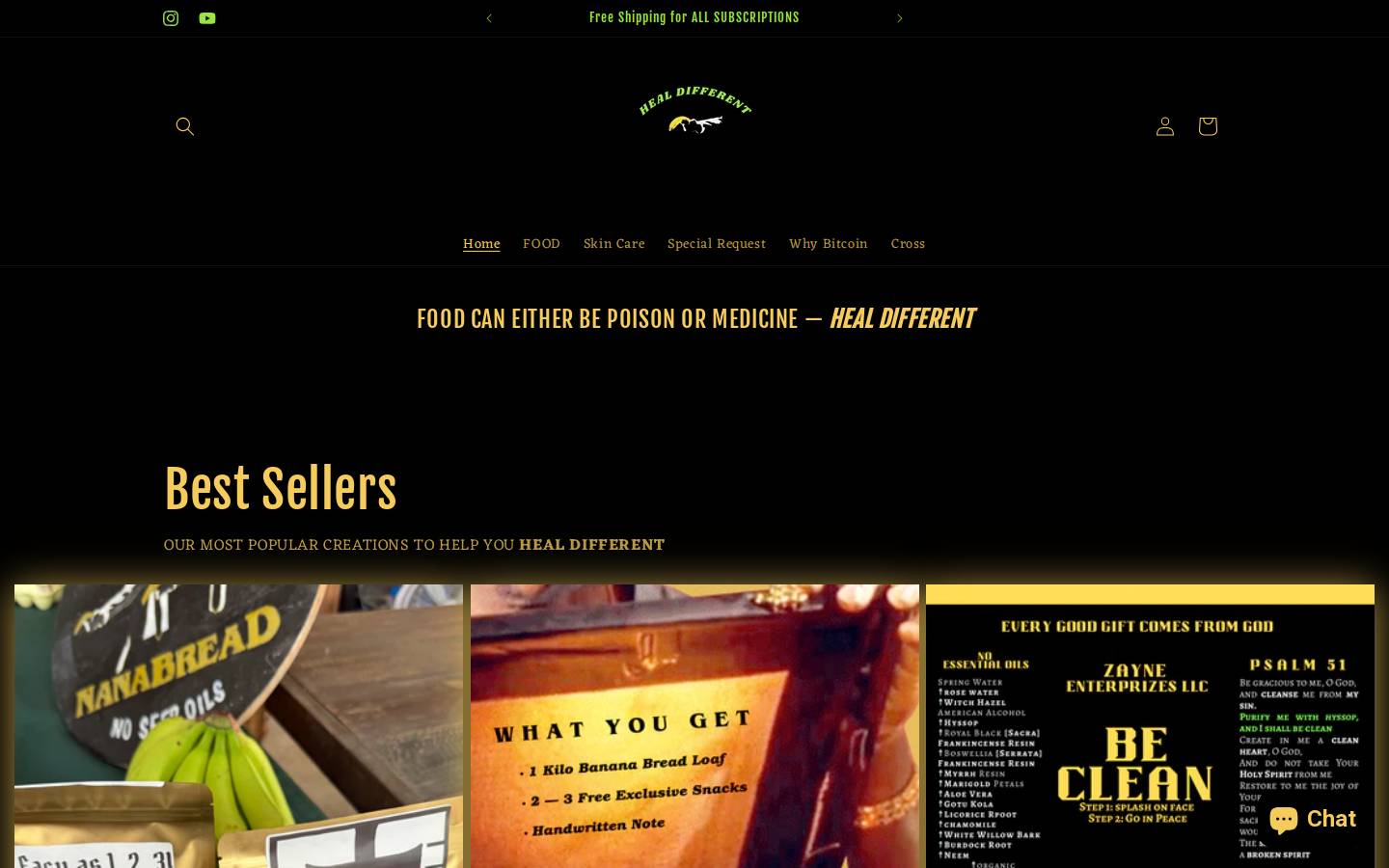 nanabread.com homepage screenshot