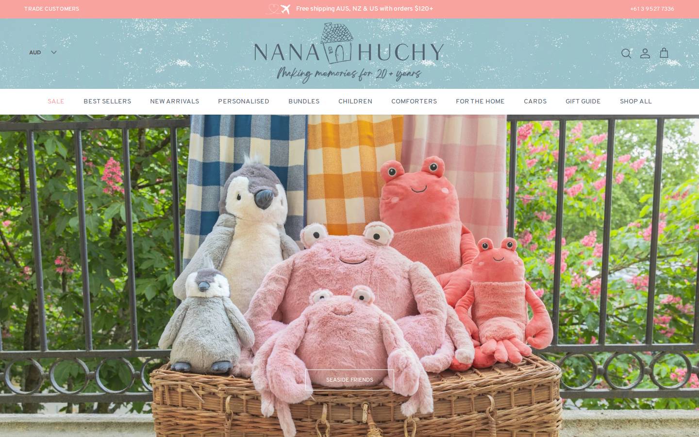 Nana Huchy homepage screenshot