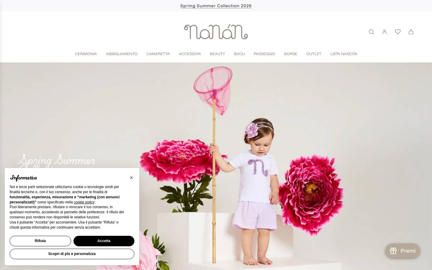 Nanan homepage screenshot