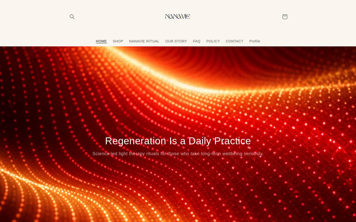 nanavie.com homepage screenshot