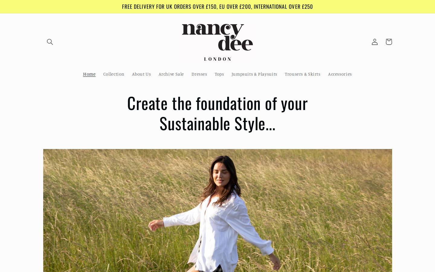 nancydee.co.uk homepage screenshot