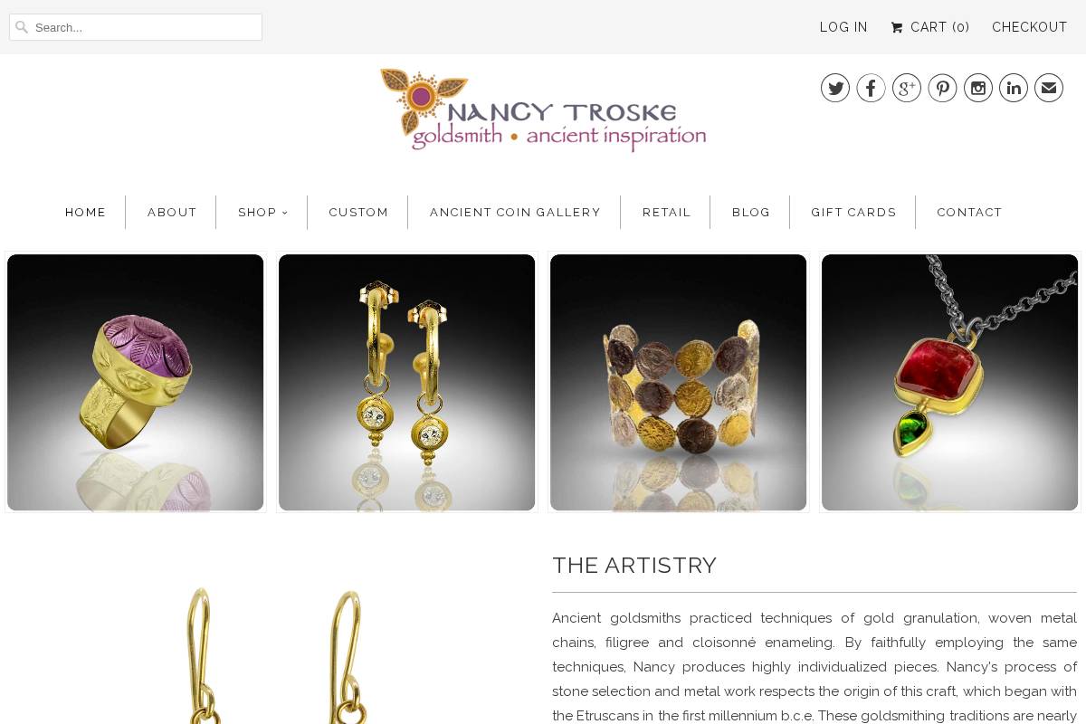 nancytroske.com homepage screenshot