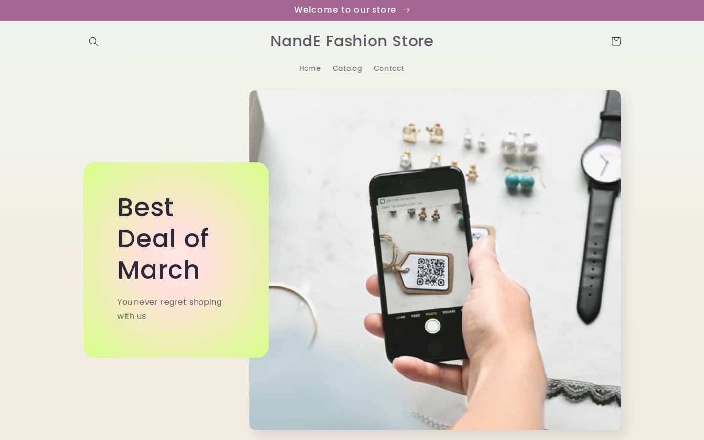 nandefashion.com homepage screenshot