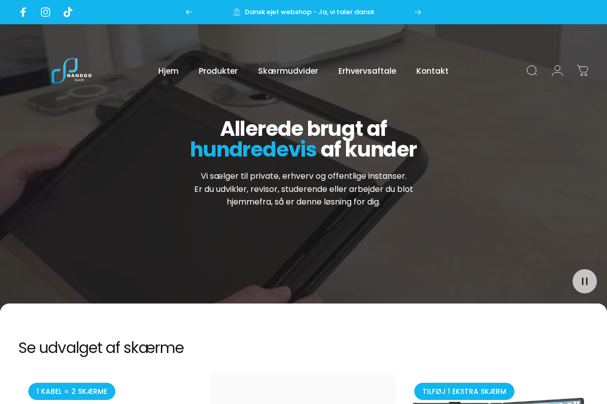 Nandooshop homepage screenshot