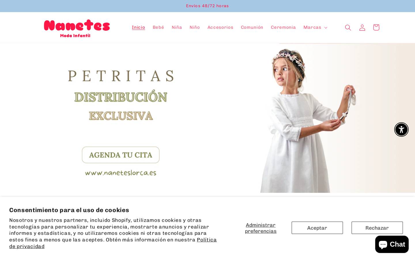 naneteslorca.es homepage screenshot