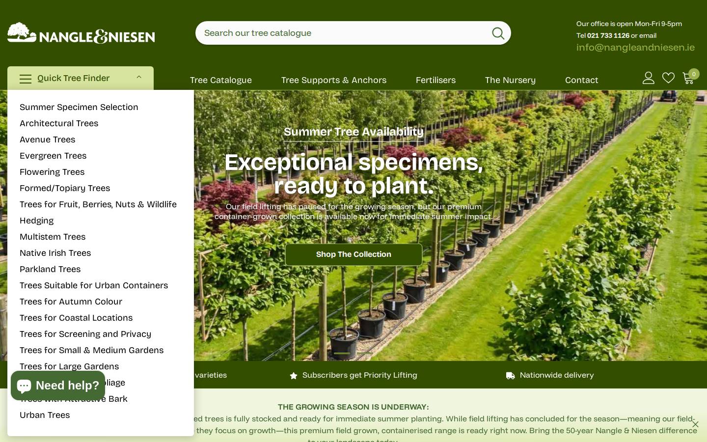nangleandniesen.ie homepage screenshot