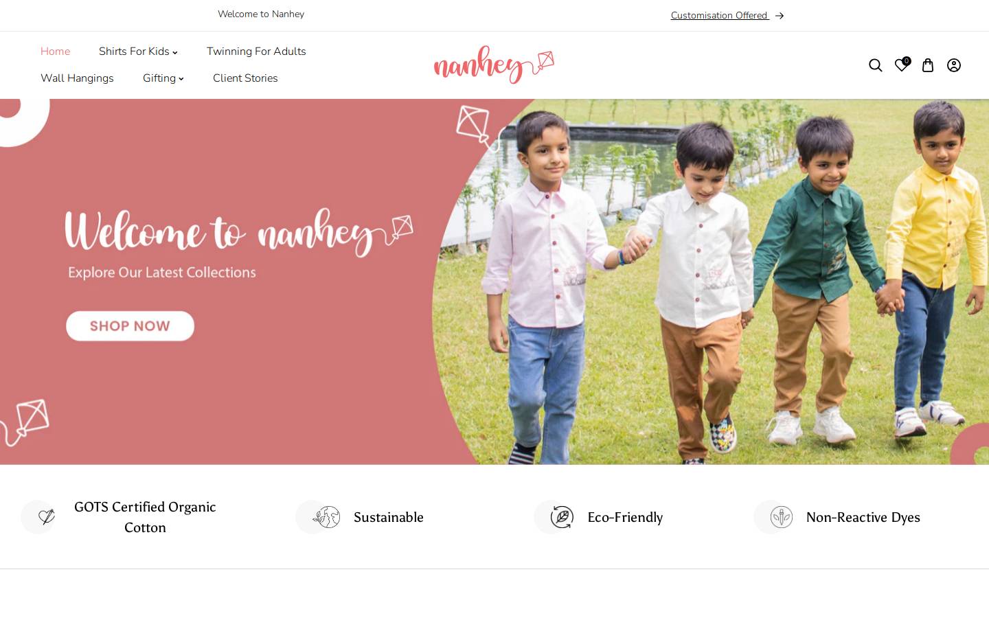 nanhey.com homepage screenshot