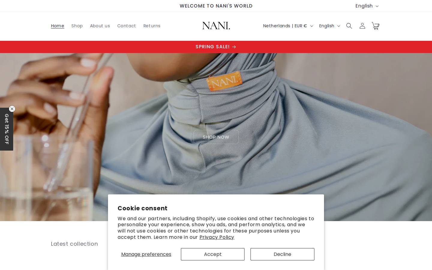 nanisignature.com homepage screenshot