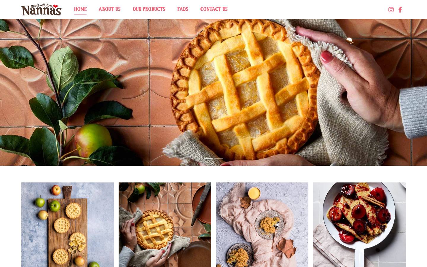 nannas.com.au homepage screenshot