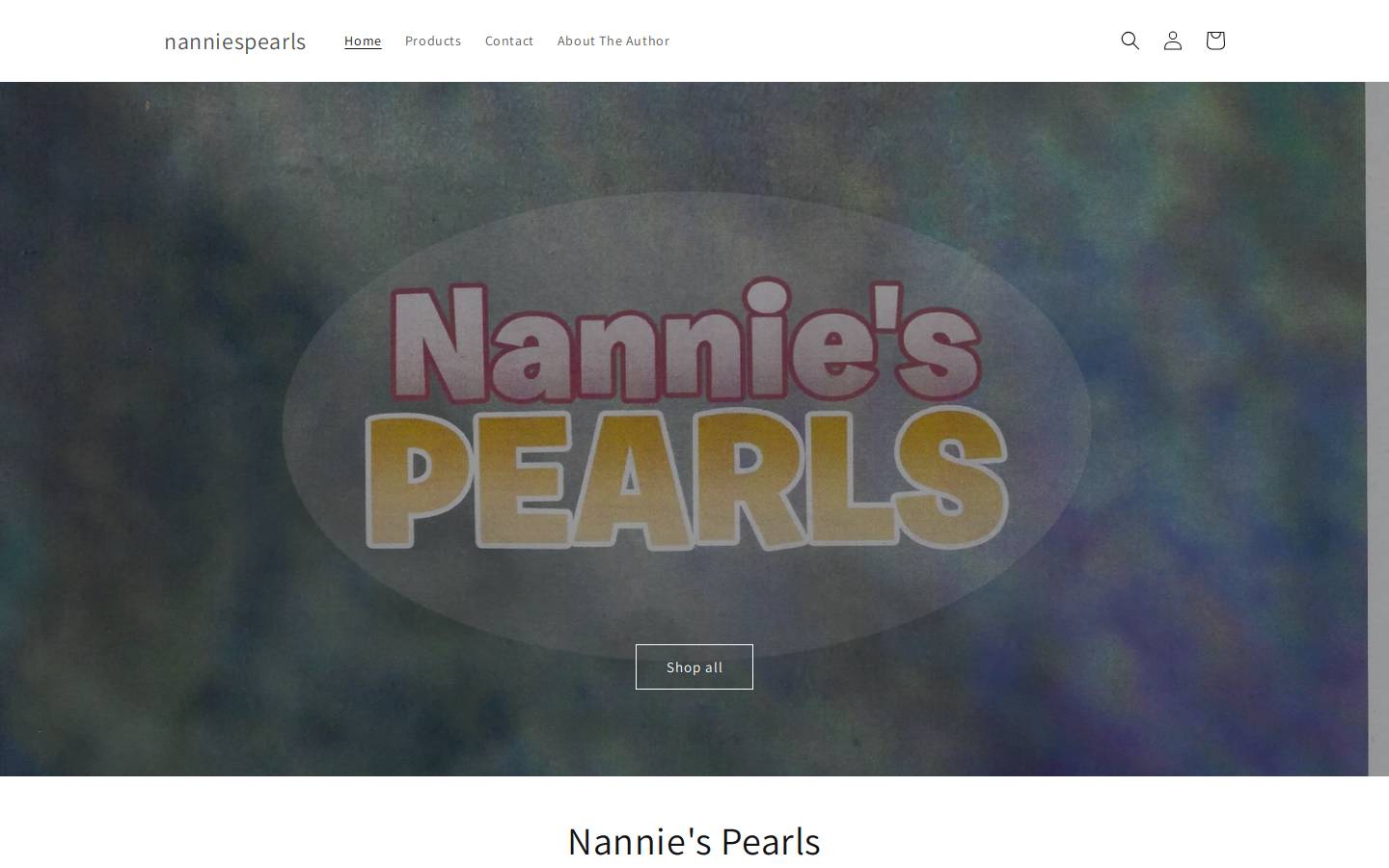 nanniespearls.com homepage screenshot