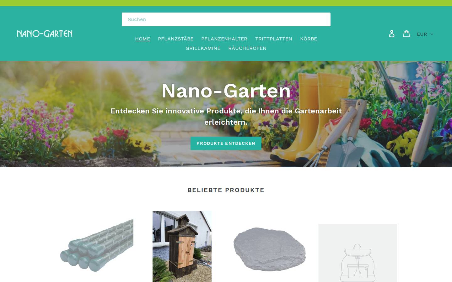 nano-garten.de homepage screenshot
