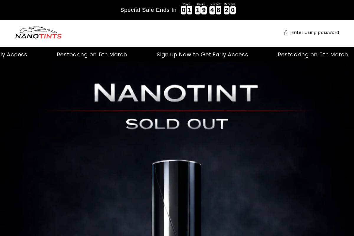 nanotints.com homepage screenshot