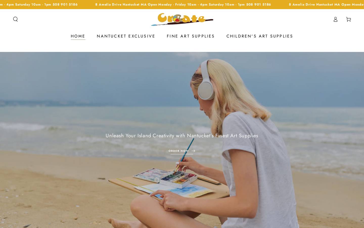 nantucketcreate.com homepage screenshot