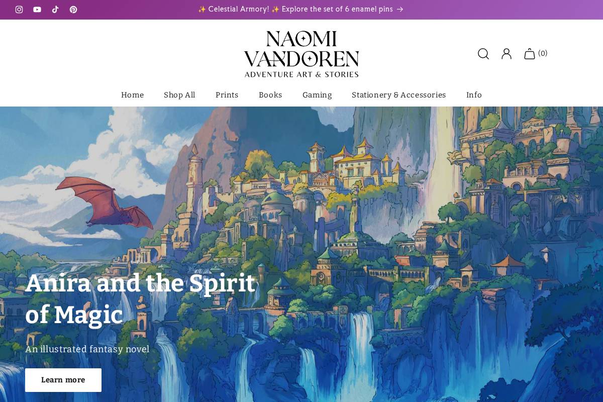 naomivandoren.com homepage screenshot