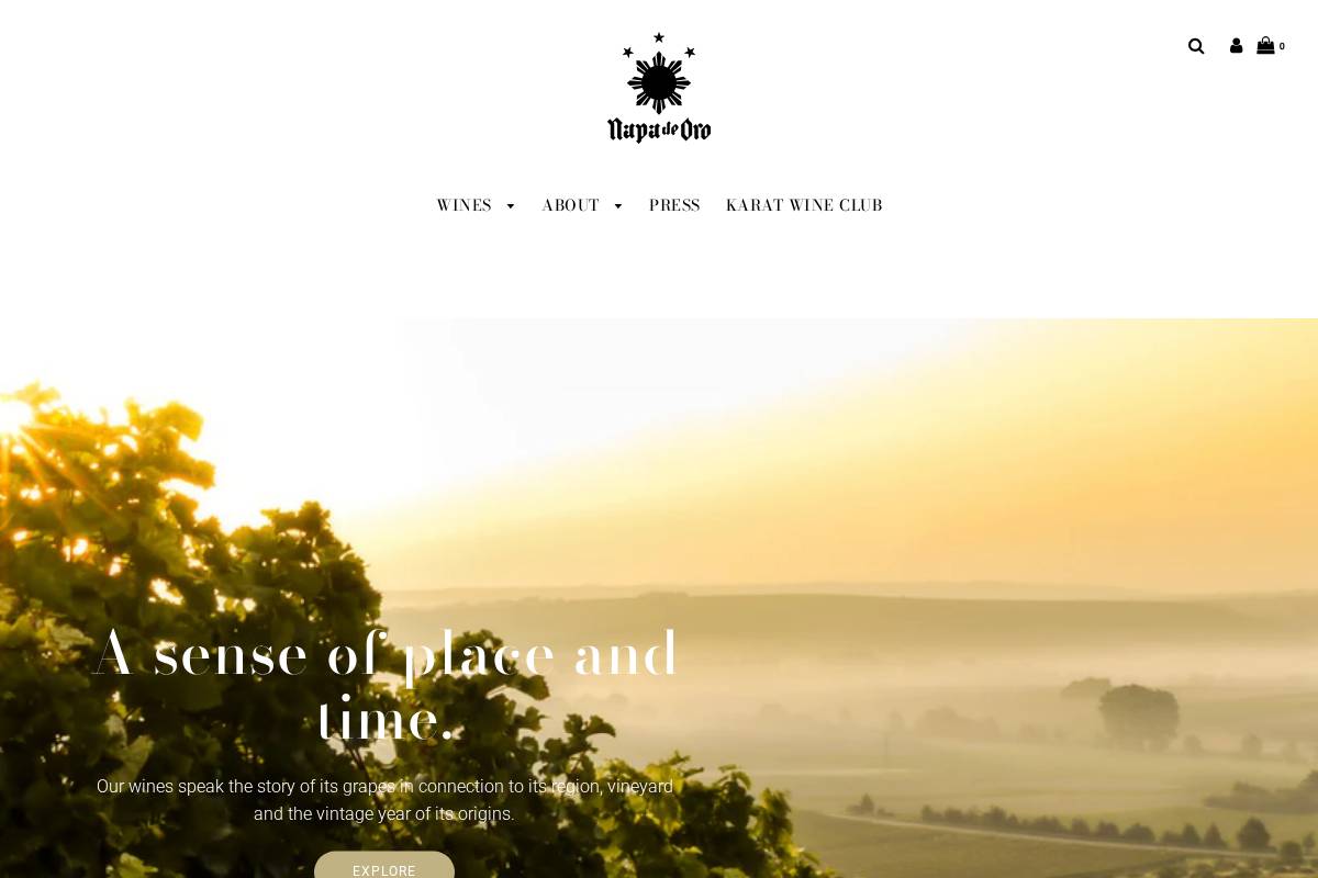 napadeoro.com homepage screenshot