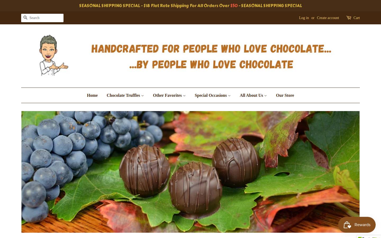 napavalleychocolateco.com homepage screenshot