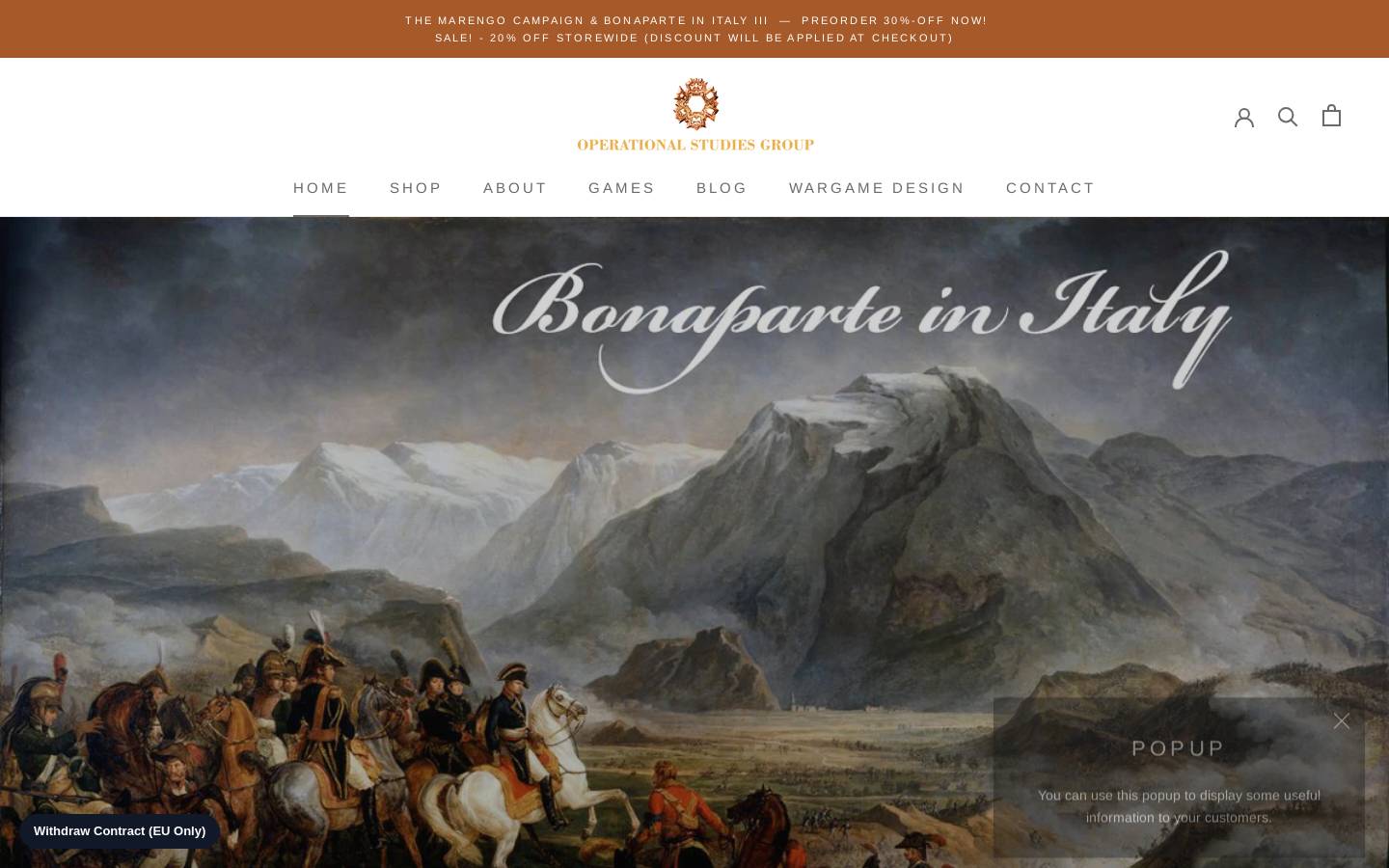 napoleongames.com homepage screenshot