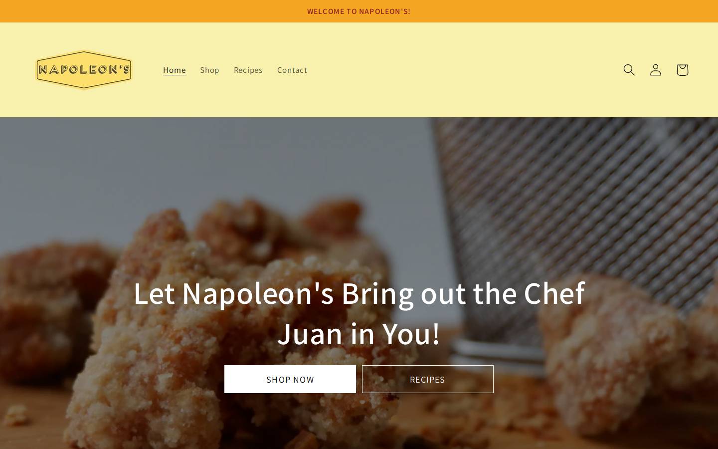 napoleonsfoods.com homepage screenshot