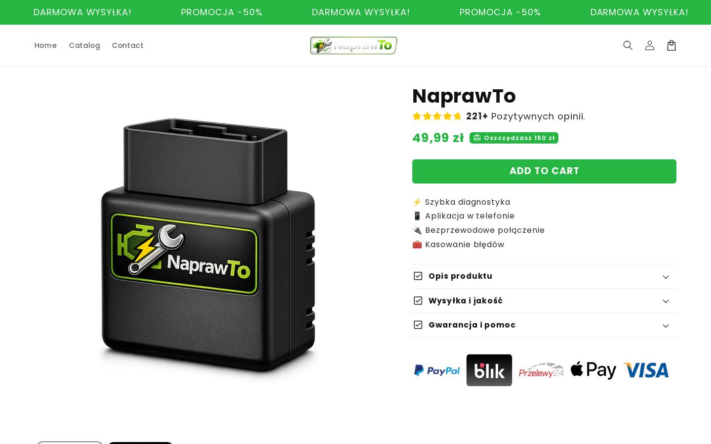 naprawto.com.pl homepage screenshot