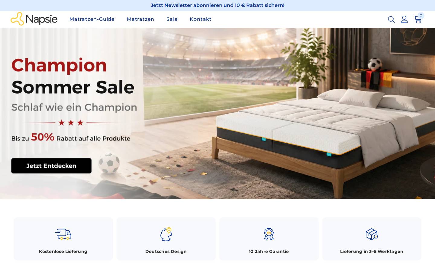 napsie.de homepage screenshot