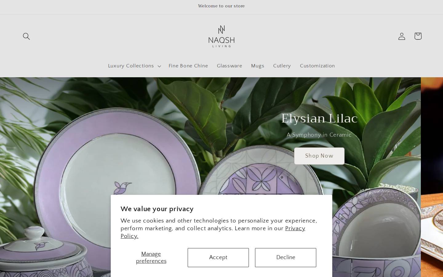 naqshliving.com homepage screenshot