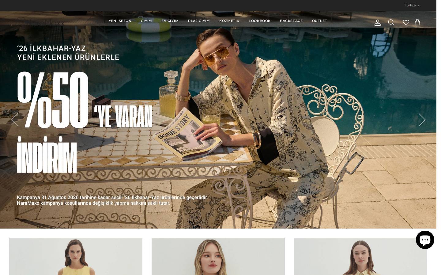 naramaxx.com homepage screenshot
