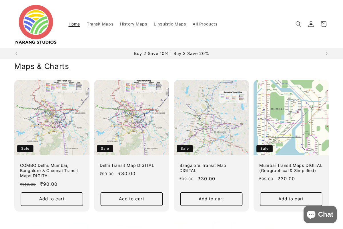 Narang Studios homepage screenshot
