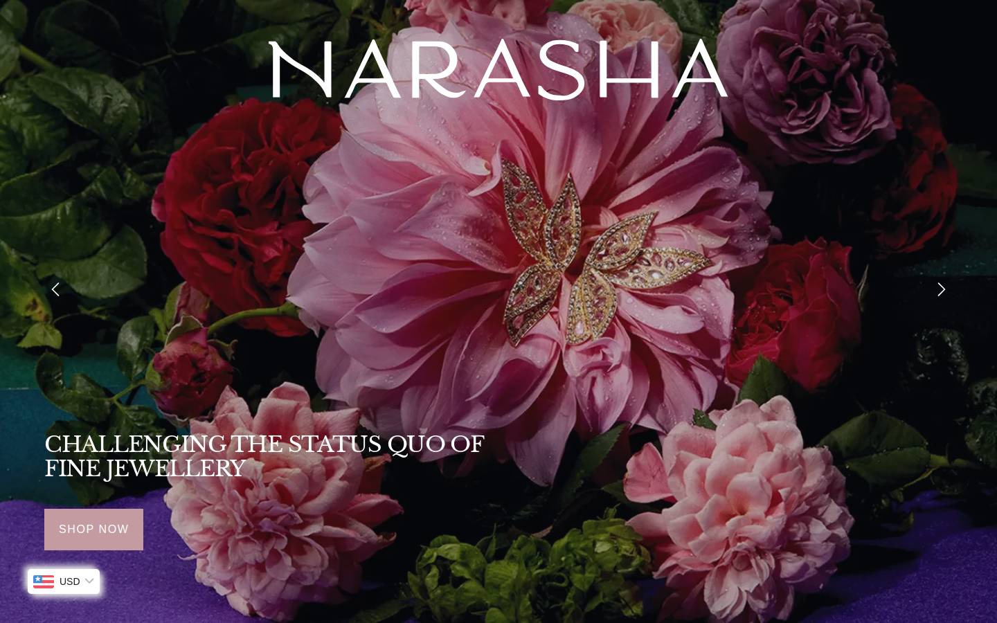 narasha.com homepage screenshot