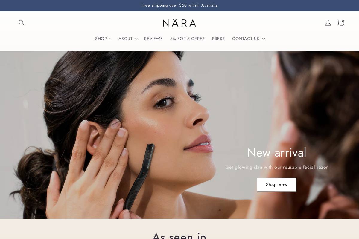 narashave.com homepage screenshot