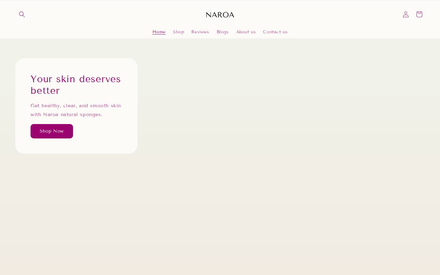 naroa.com homepage screenshot