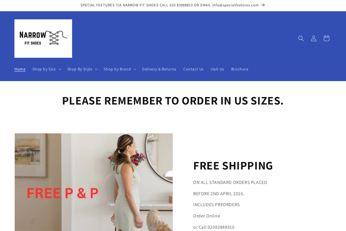 SPECIAL FEETURES homepage screenshot