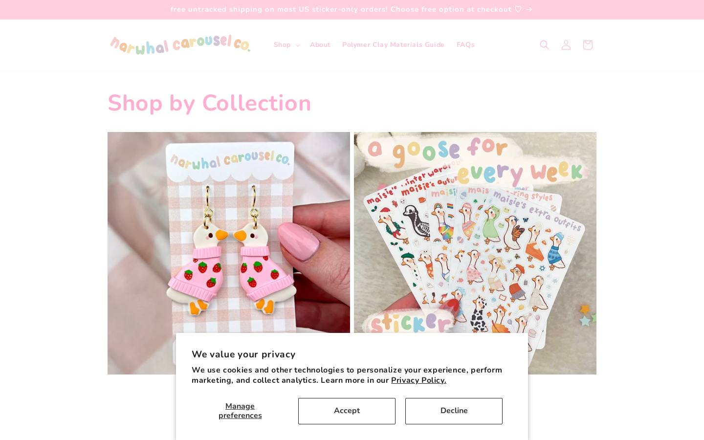 narwhalcarouselco.com homepage screenshot