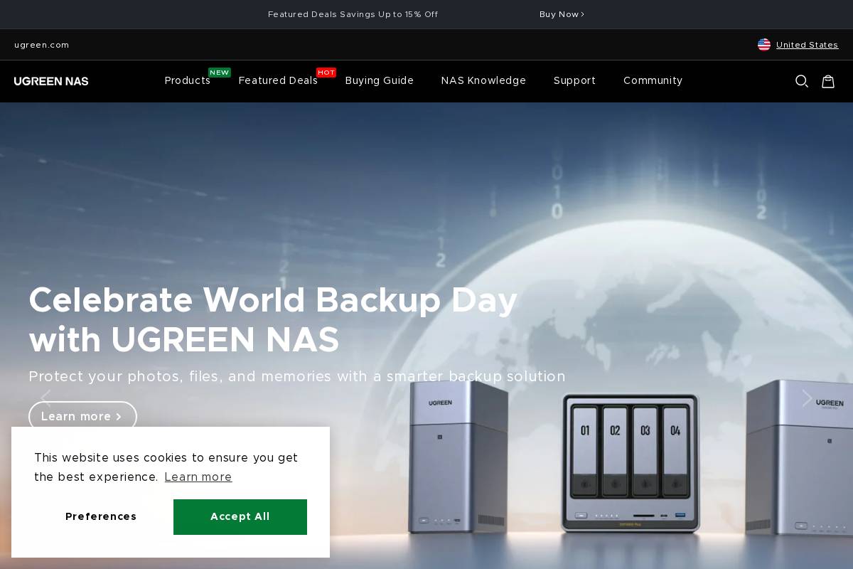 Nas Ugreen homepage screenshot
