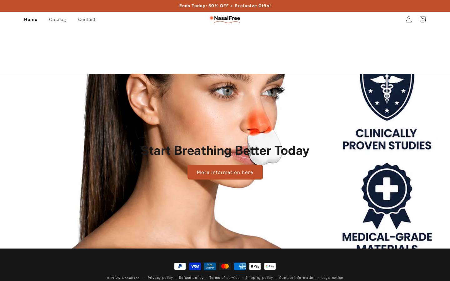 nasalfree.shop homepage screenshot