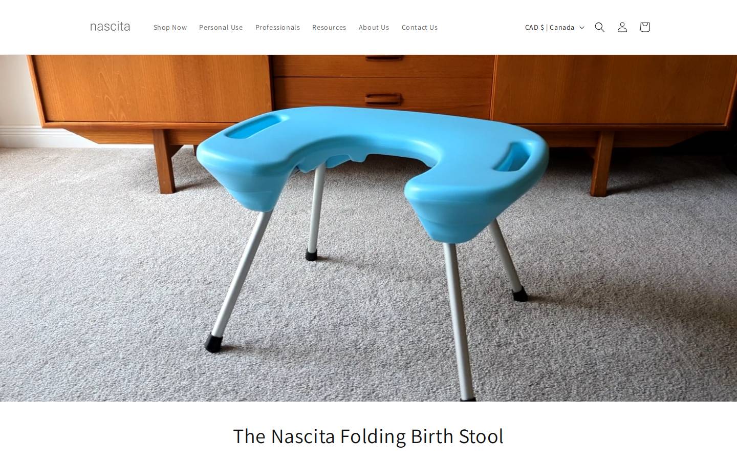 nascitaproducts.com homepage screenshot