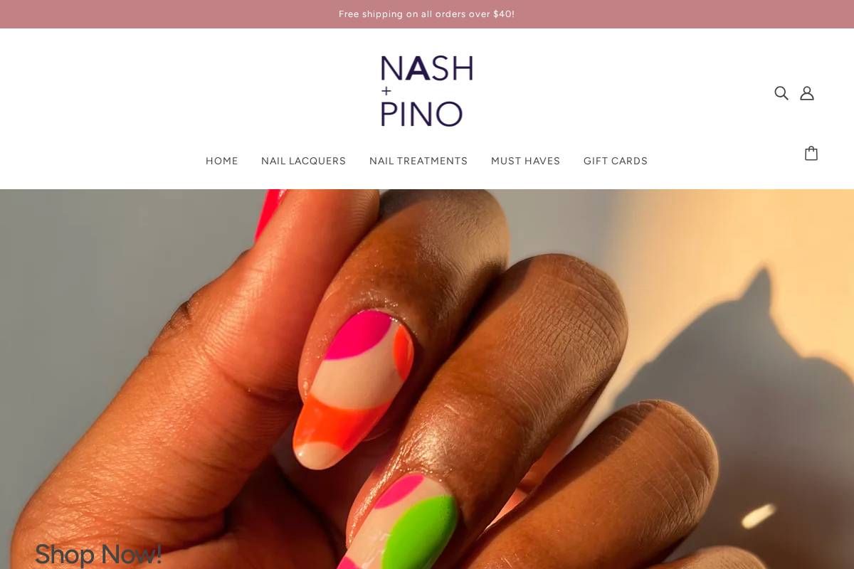 nashandpino.com homepage screenshot