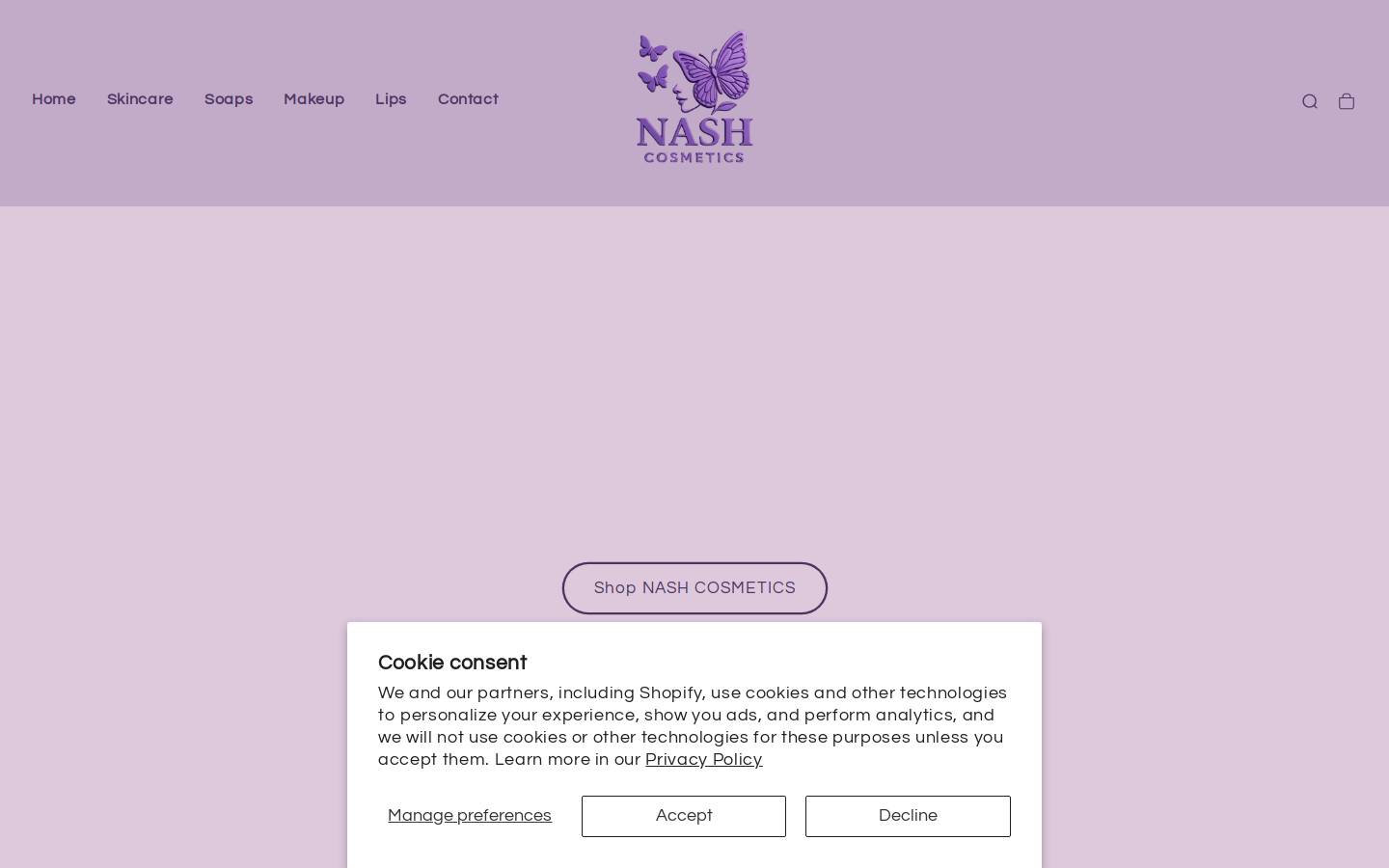 nashcosmeticsofficial.com homepage screenshot