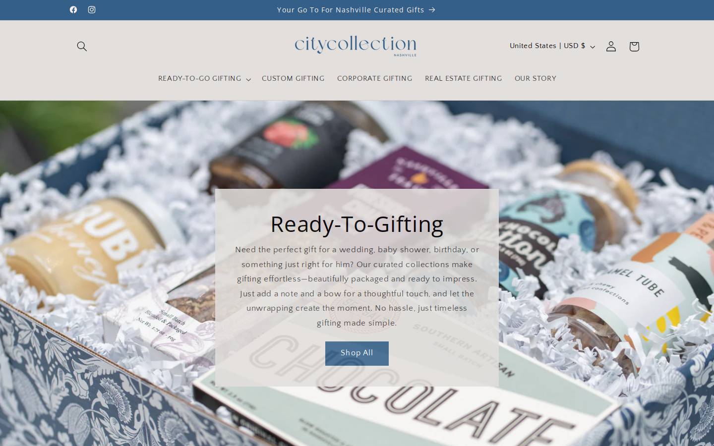 nashvillecitycollection.com homepage screenshot