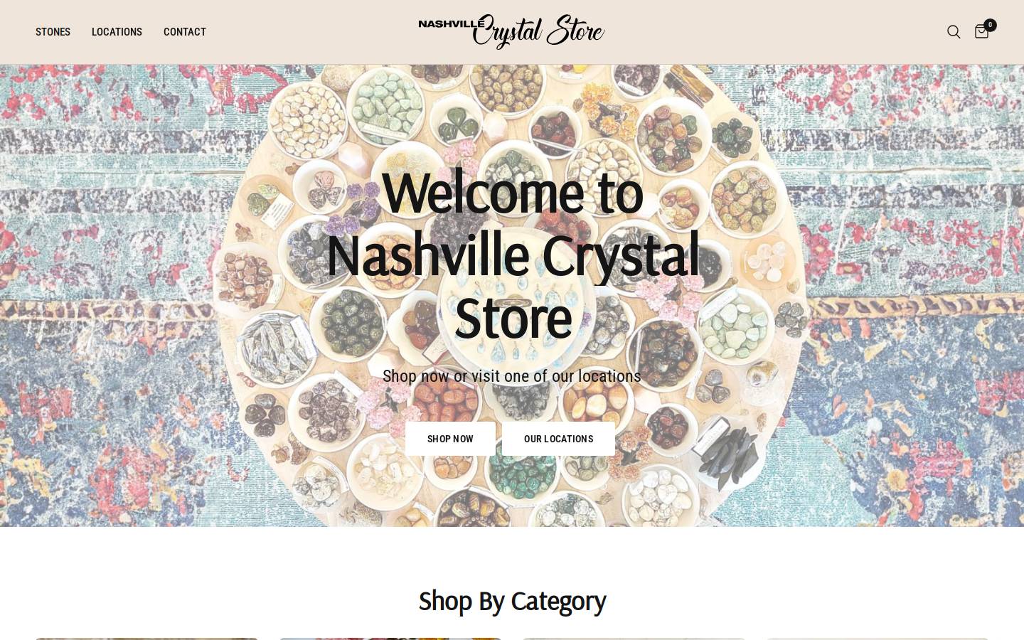 nashvillecrystalstore.com homepage screenshot