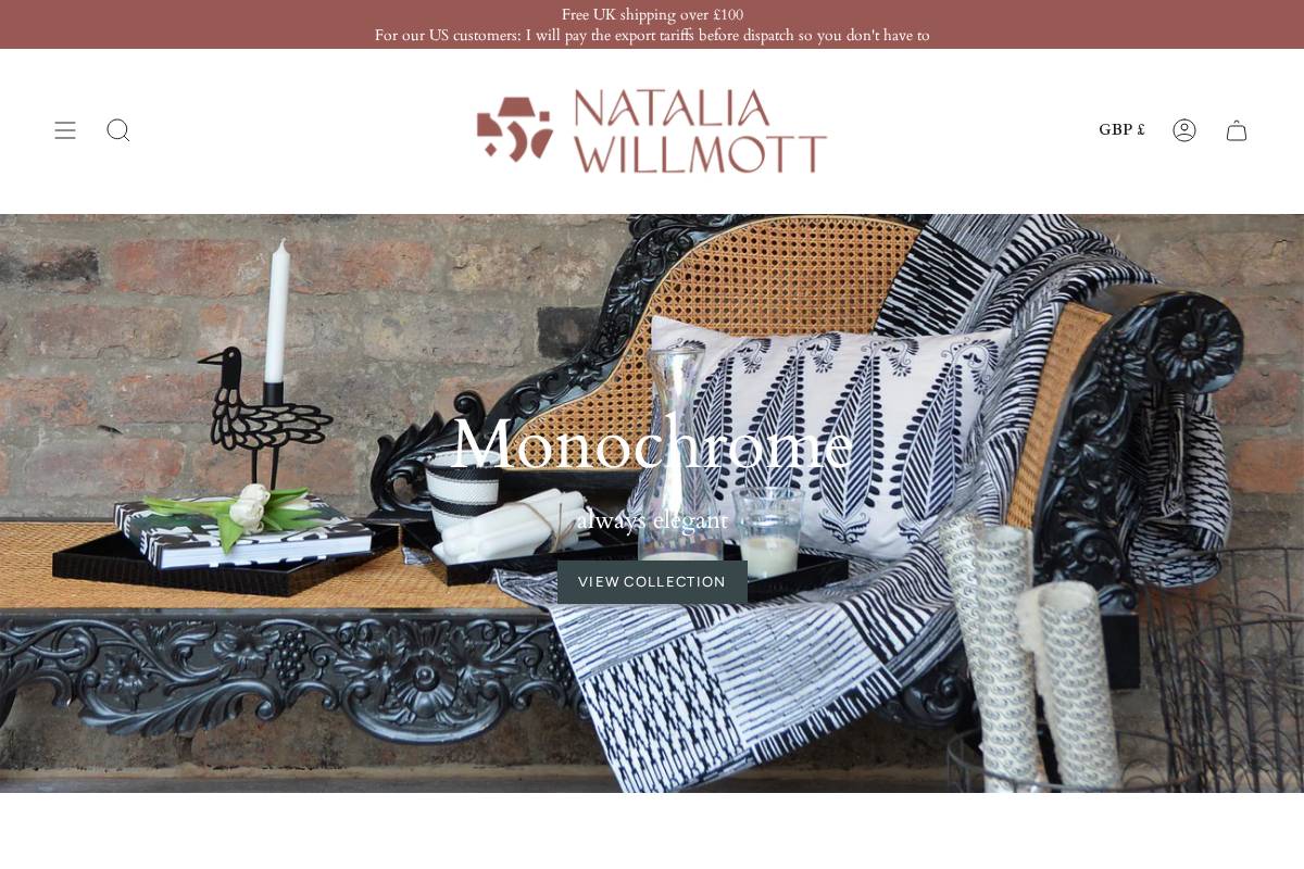nataliawillmott.co.uk homepage screenshot