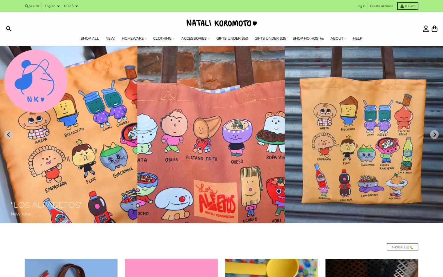 natalikoromoto.com homepage screenshot