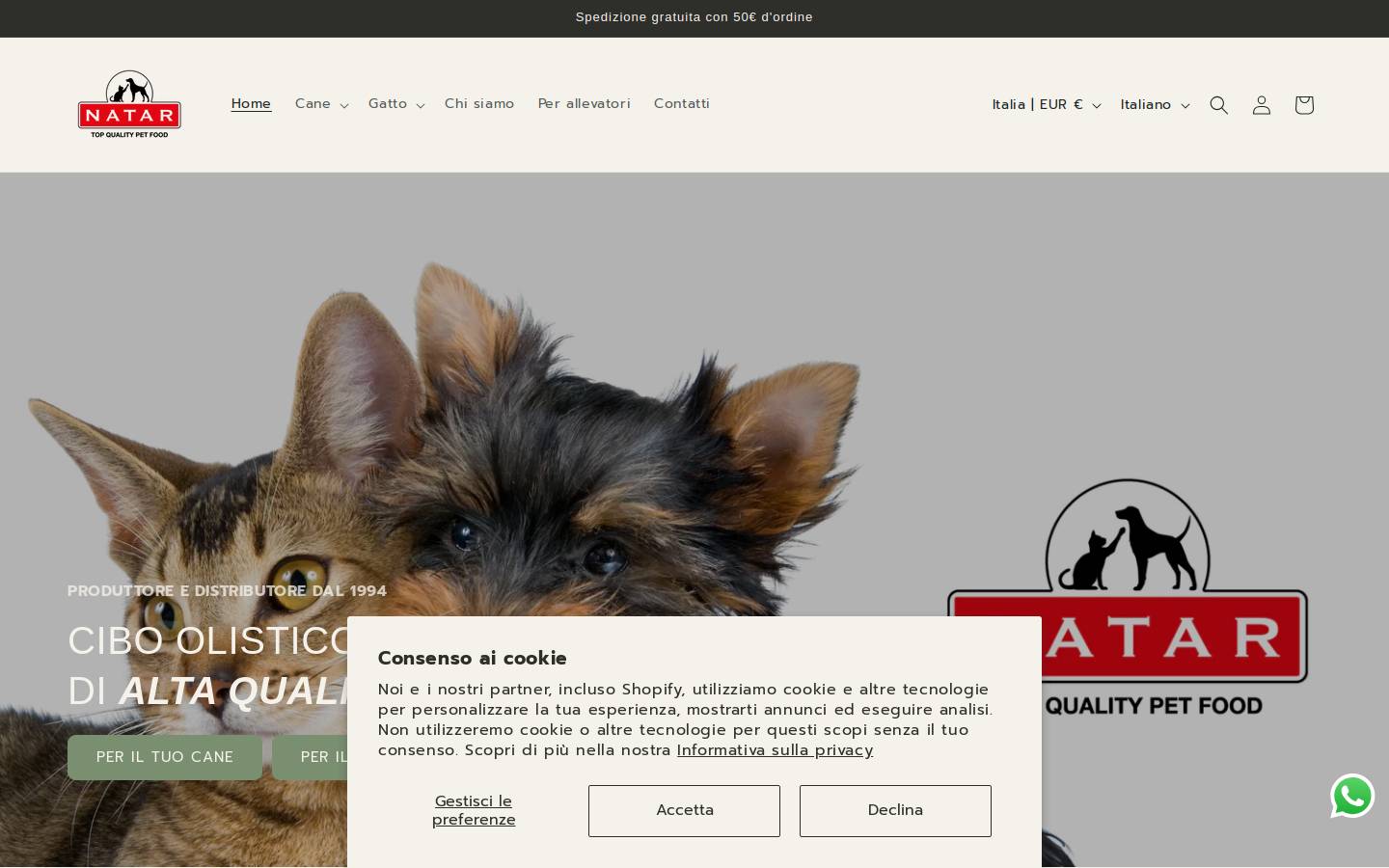 Natarpet homepage screenshot