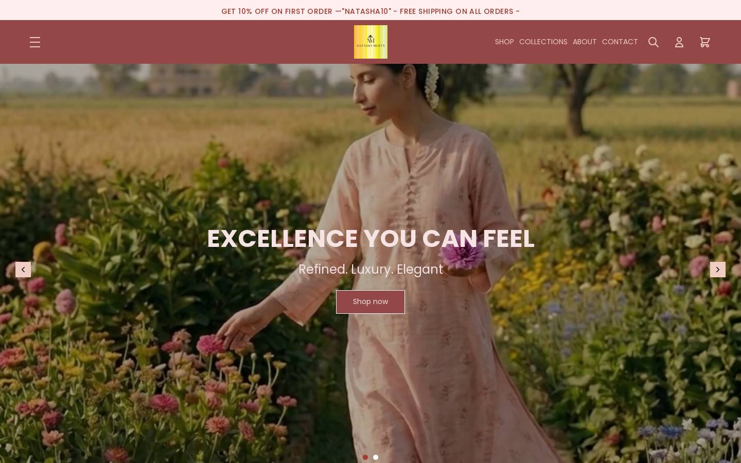 natashamehta.online homepage screenshot