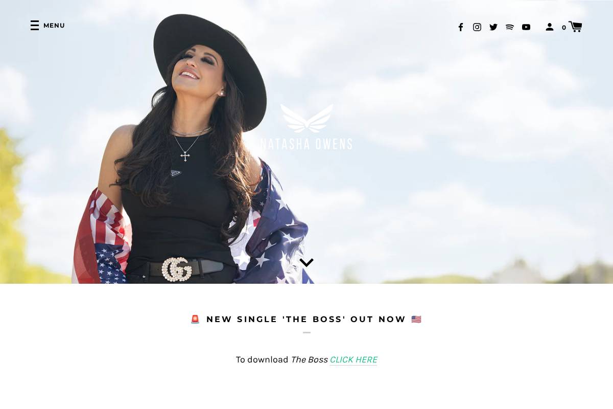 natashaowensmusic.com homepage screenshot