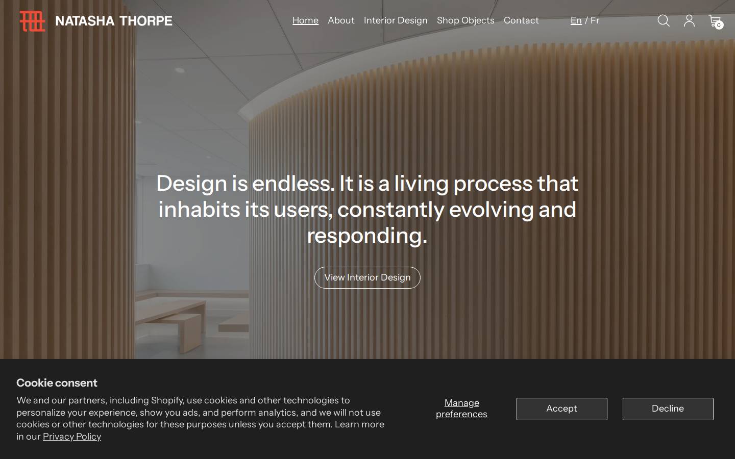 natashathorpedesign.com homepage screenshot